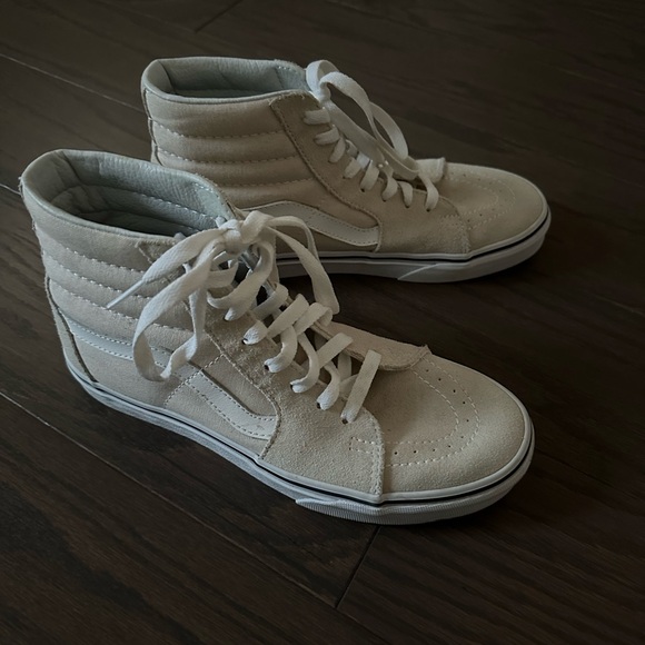 Vans Sk8 Hi Sneakers Cream Bone Suede Women’s 7 - Picture 7 of 9